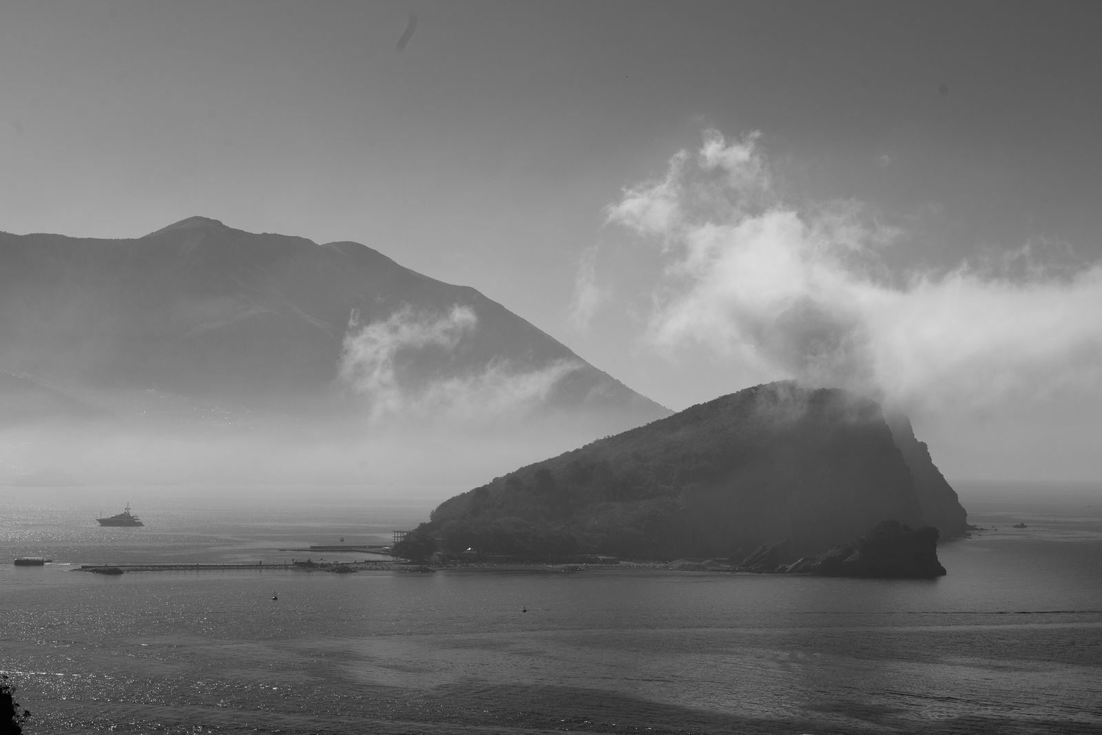 Ekaterina Burakova-Scekic. Black-white Montenegro. Budva